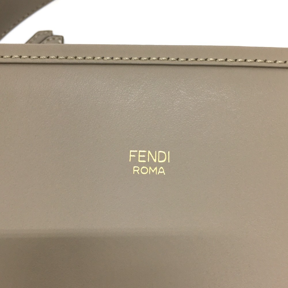 FENDI フェンディ 8BT287 キャム CAM 2WAY斜め掛け ショルダーバッグ レザー チャコールグレー レディース【中古】美品_画像6