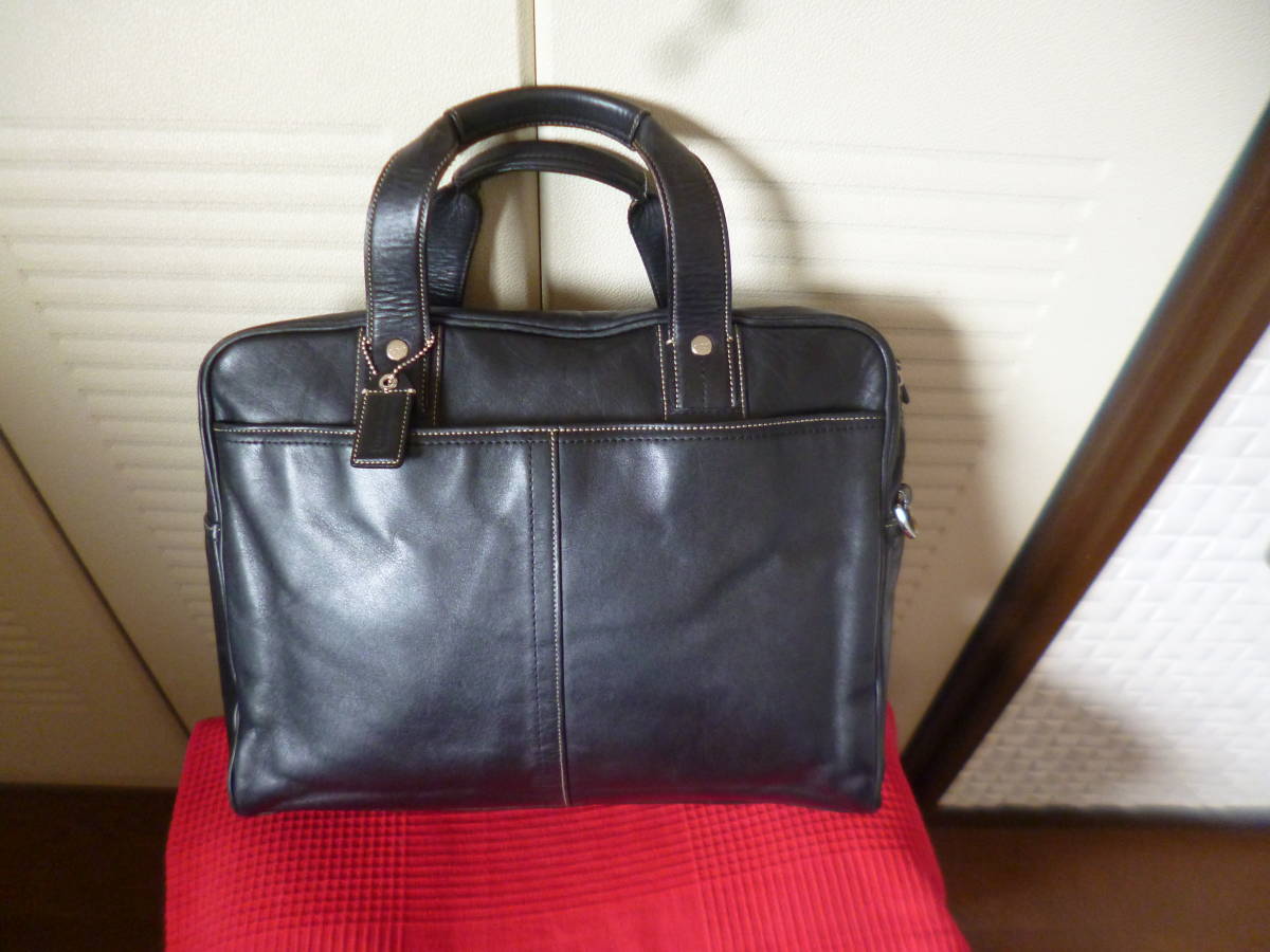 ビジネスバッグ 本革 レザー 通勤 メンズ 黒 COACH コーチ NR2560