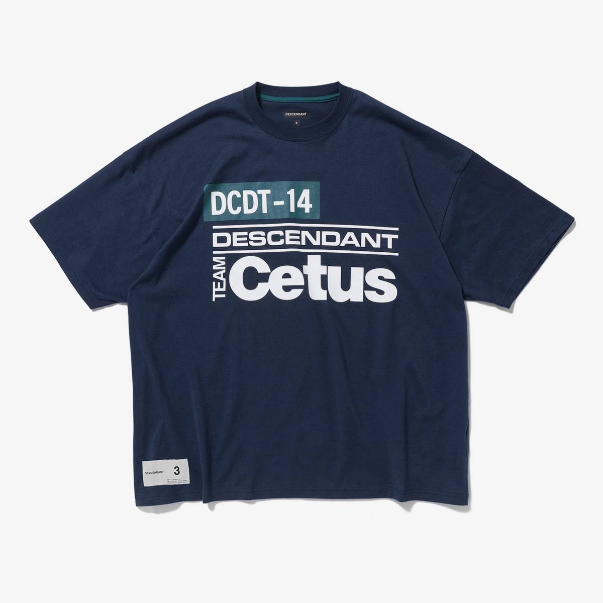 希少★新品本物【紺★3】★STERN SS スターン TEAM CETUS タイポグラフィ 織ネーム付 正規店購入 ディセンダント 入手困難 DESCENDANT 22SS_画像1