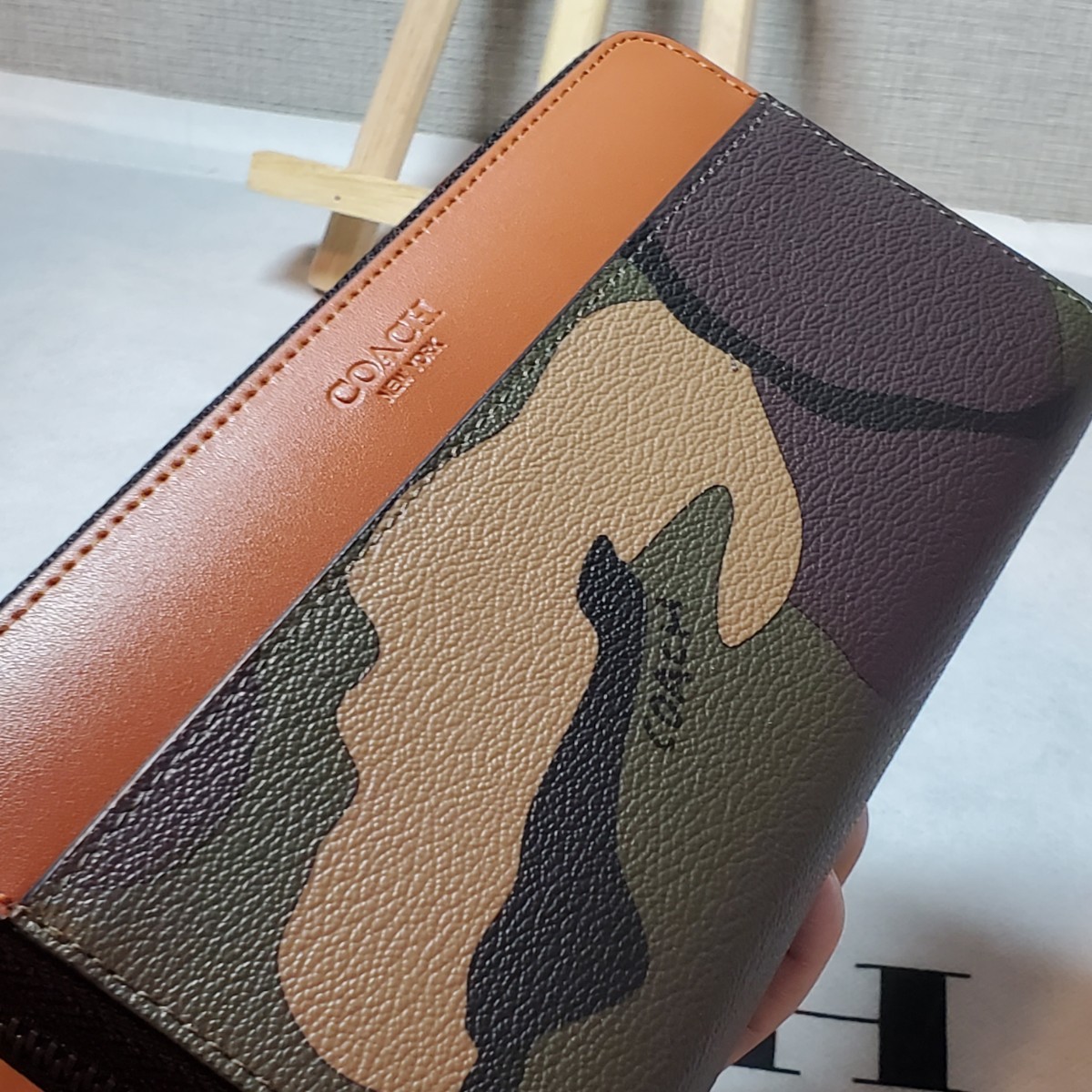 COACH コーチ 長財布 迷彩 ブラウン｜PayPayフリマ