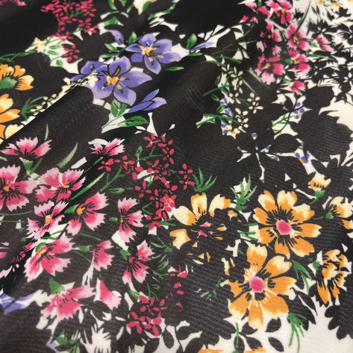 トッカ TOCCA 花柄ワンピース Aライン ミモレ丈 夏 M ノースリーブ