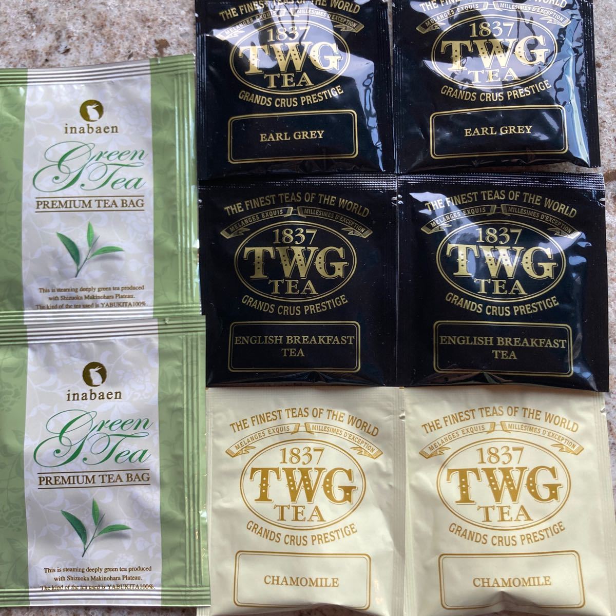 TWG 紅茶　ティーバッグ　6袋　いなば園　緑茶　２袋