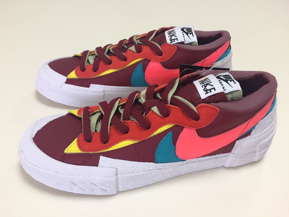 新品未使用】25.5cm NIKE × sacai × KAWS ◇BLAZER LOW レッド(DM7901