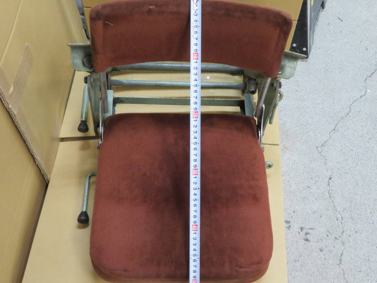 【鉄道廃品】鉄道放出品 西武鉄道 椅子 座席 運転士用座席 折り畳み式 1円スタート J4 S4104