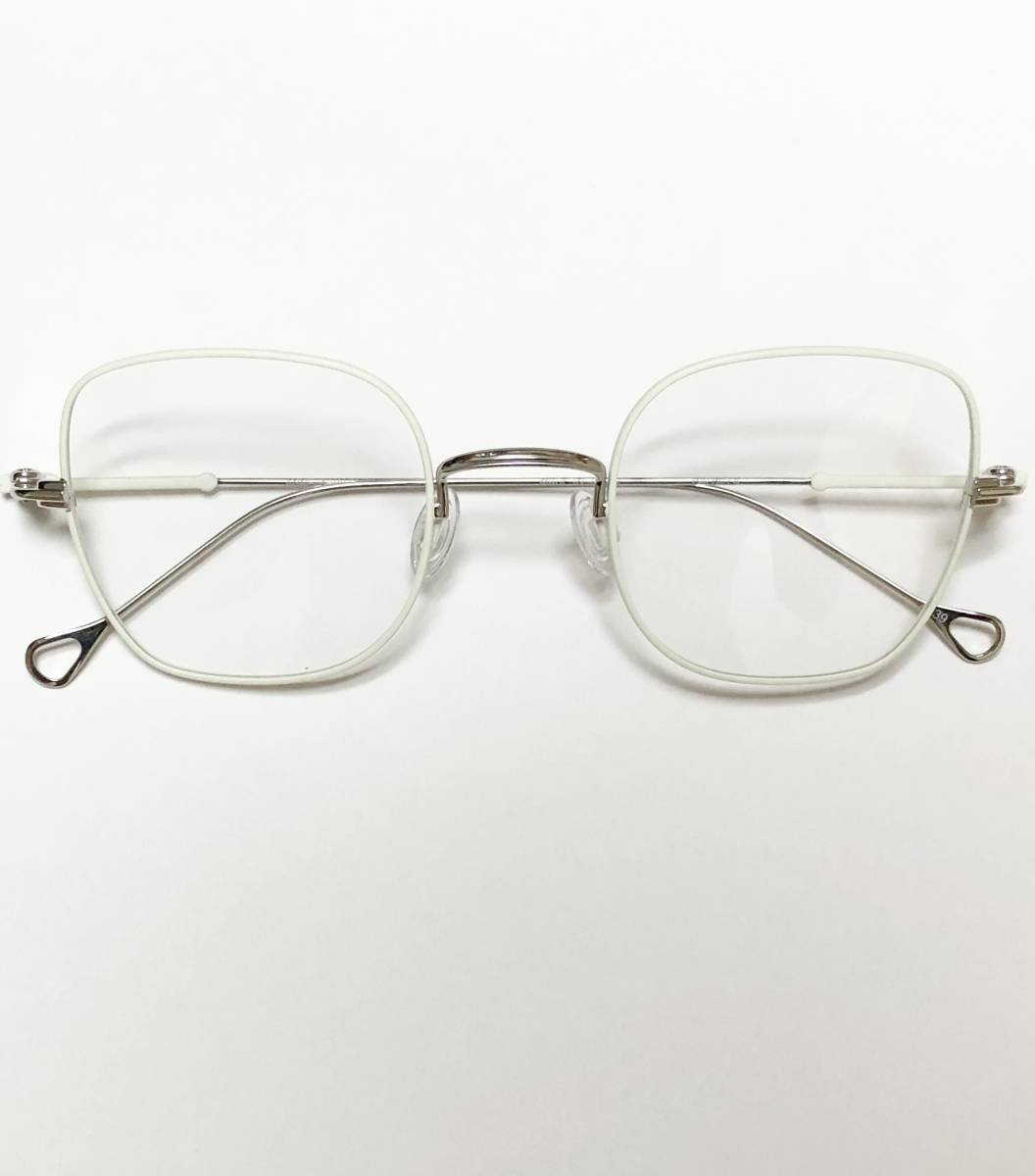 ANNE ET VALENTIN 日本製 白 シルバー 新品・純正ケース付き フランスブランド メガネ アンバレンタイン