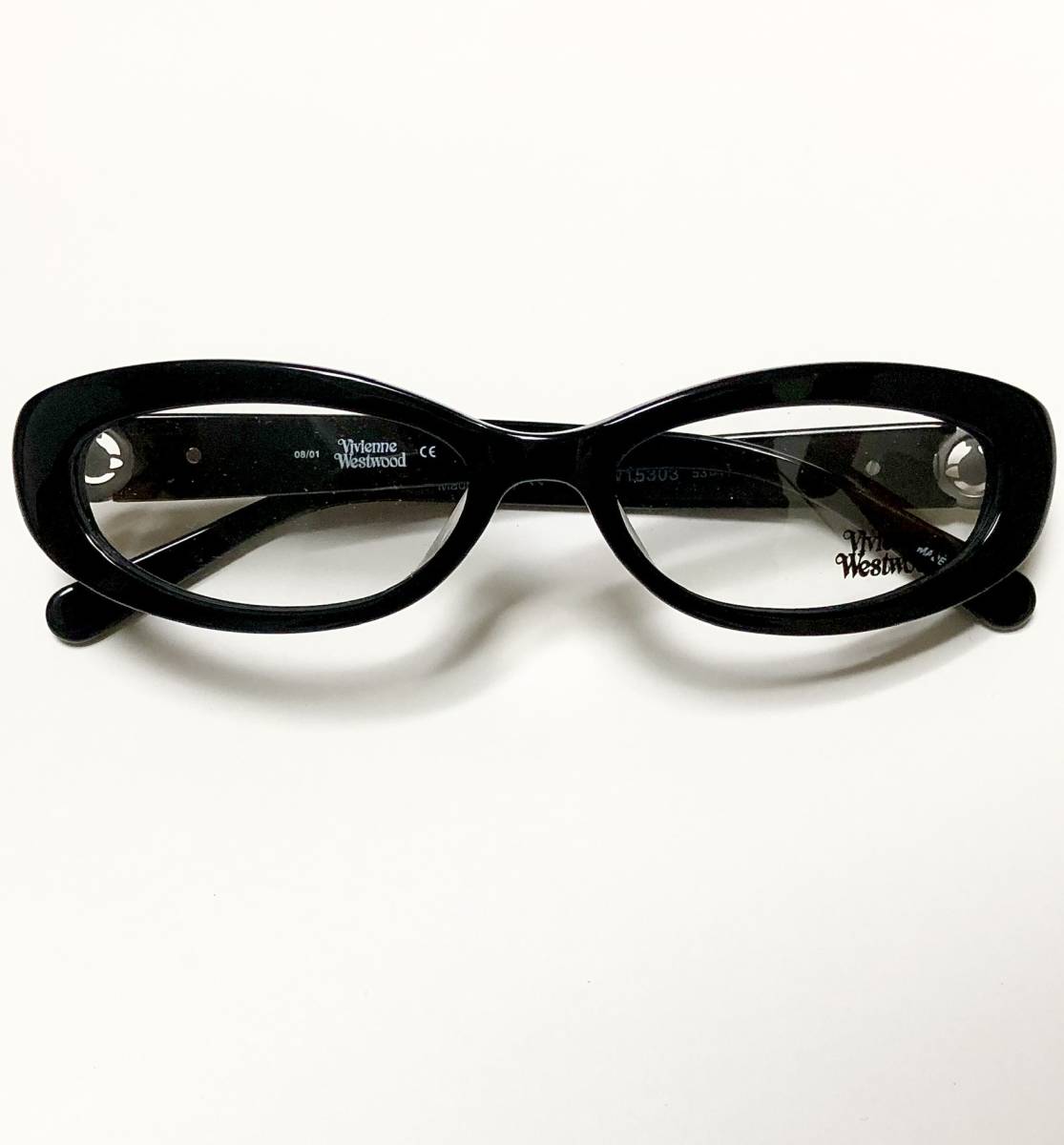 Vivienne Westwood ヴィヴィアン・ウエストウッド 黒メガネ イタリア製 | 正規新品 未使用 | 英国ブランド 丸ロゴ付き 9