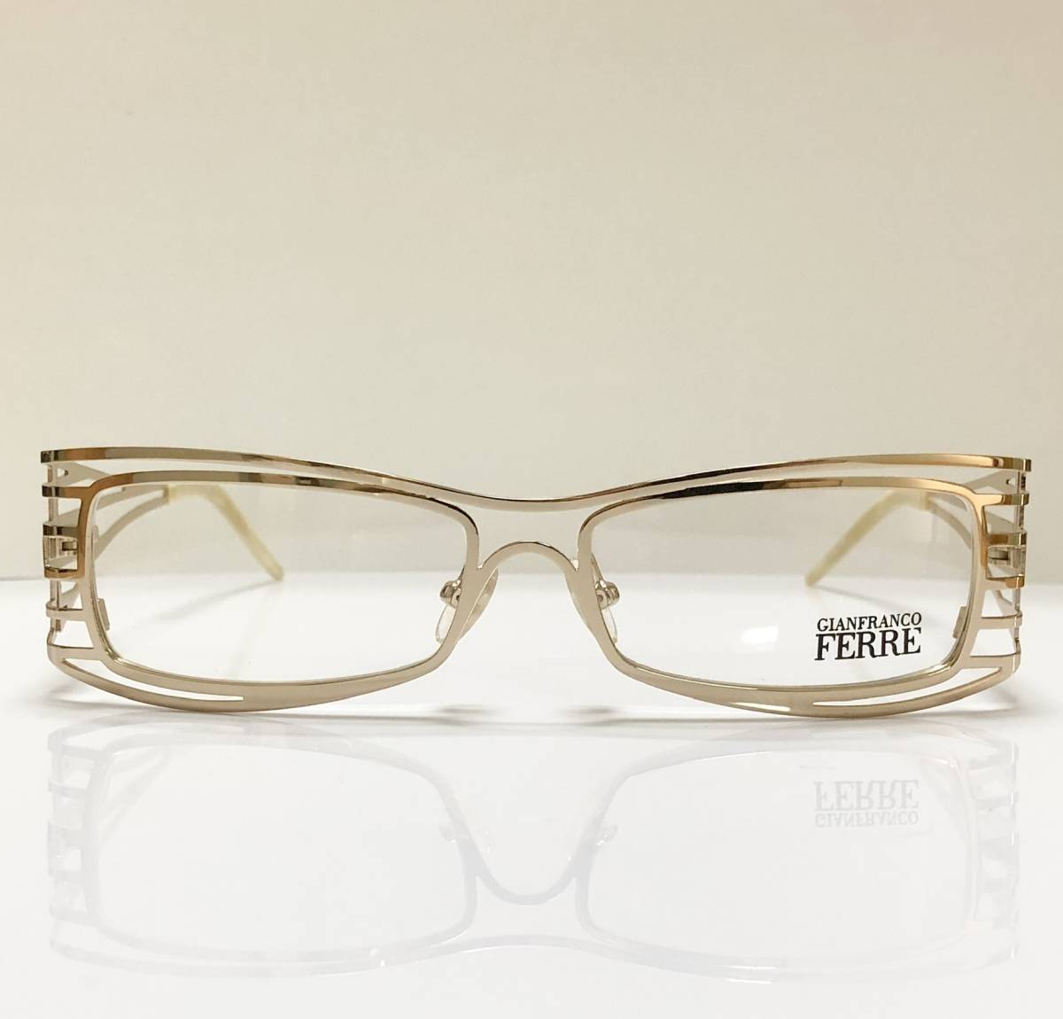 イタリア製 GFF フェレ ジャンフランコ メガネ FERRE 新品】ゴールド ...