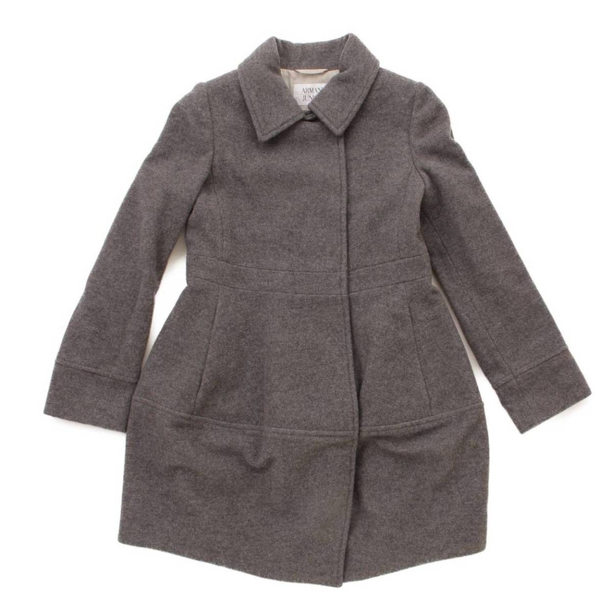 【アルマーニジュニア】Armani Junior　キッズ 子供服 ウール コート グレー 10A 【中古】【正規品保証】77870_画像1