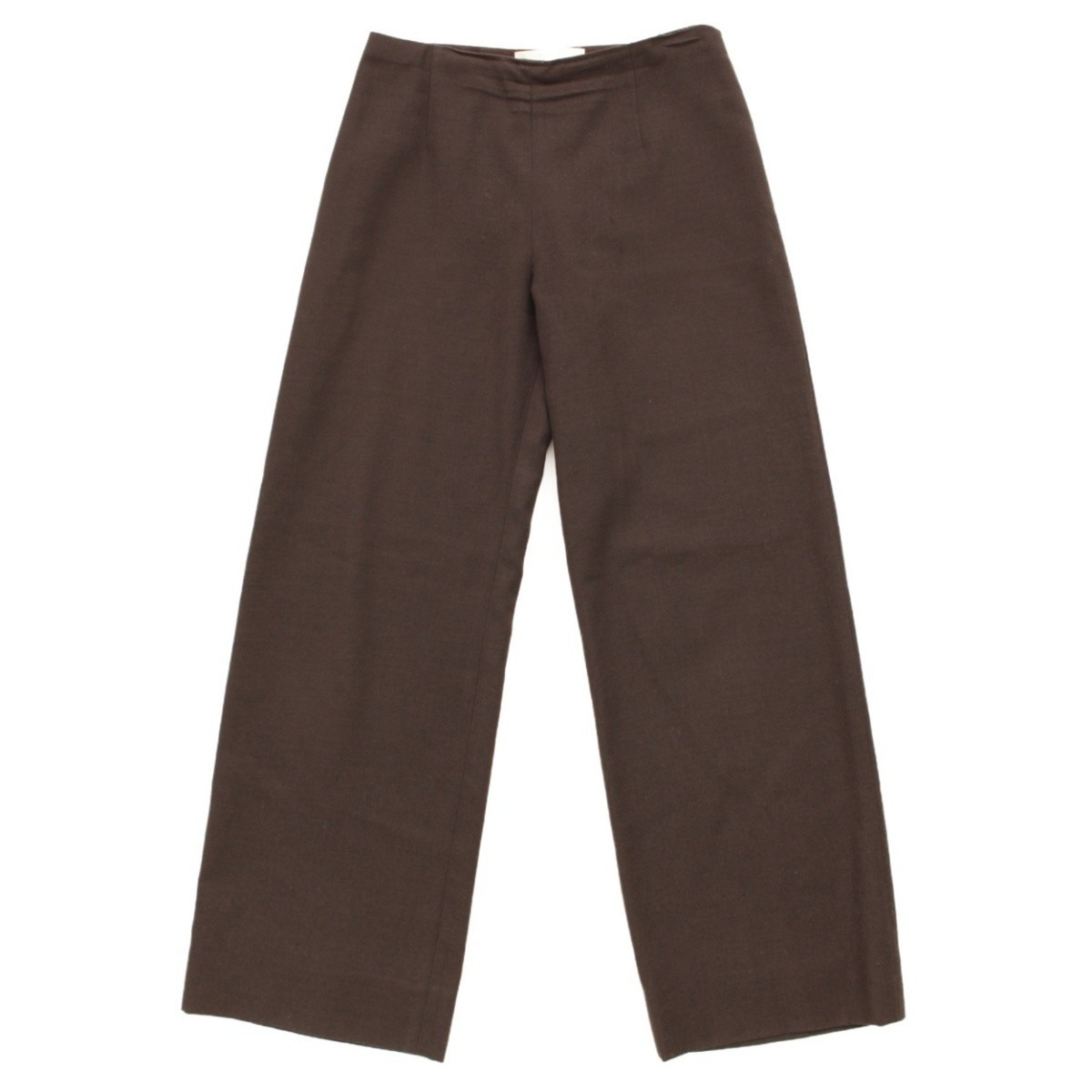 [ Valentino Rome ]Valentino Rome side Zip wide pants Brown 6 [ used ][ regular goods guarantee ]41357