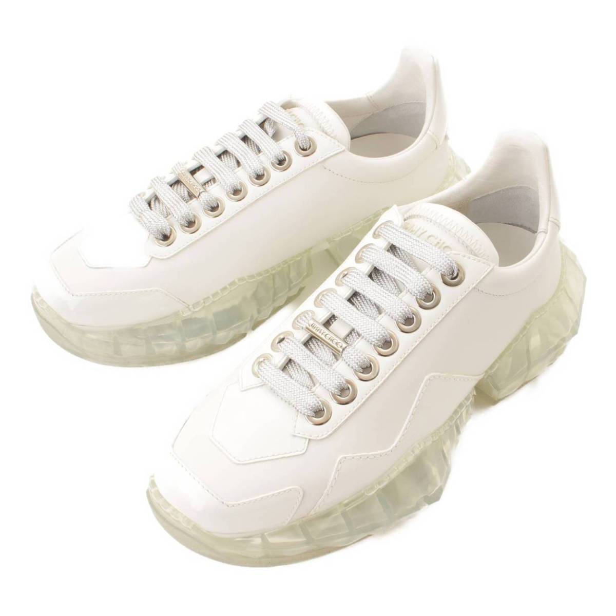 【超目玉枠】 Choo DIAMOND Jimmy ダイヤモンド 152702 未使用 35 ホワイト 183 スニーカー レザー その他 【超目玉枠】 Choo DIAMOND Jimmy ダイヤモンド 152702 未使用 35 ホワイト 183 スニーカー レザー その他