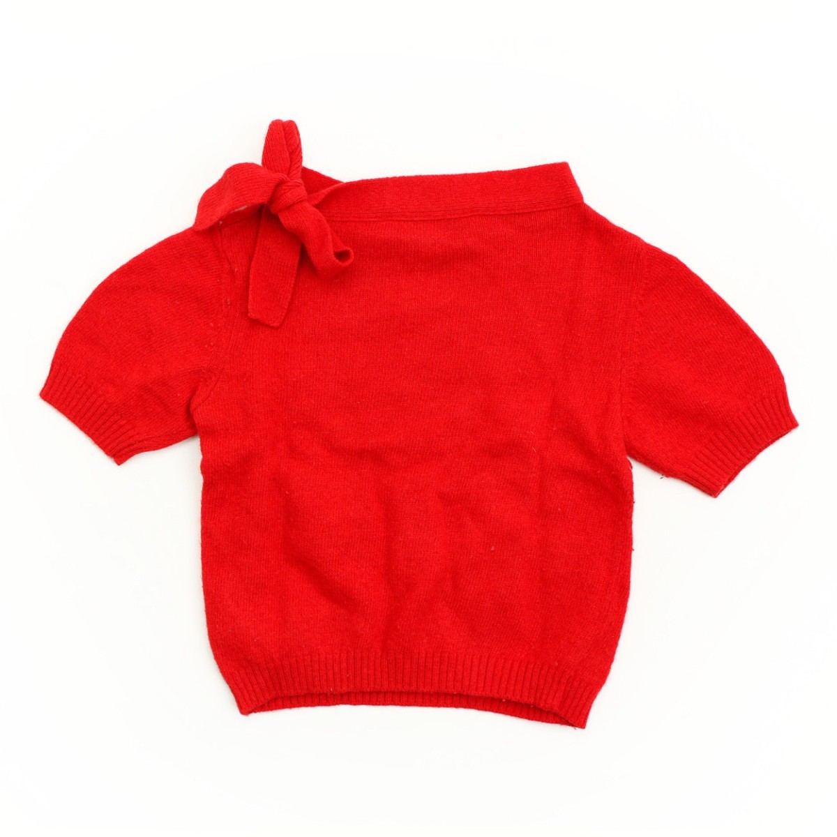 [ Simonetta ]Simonetta Kids ребенок одежда украшен блестками вязаный tops свитер красный 2/92 31298