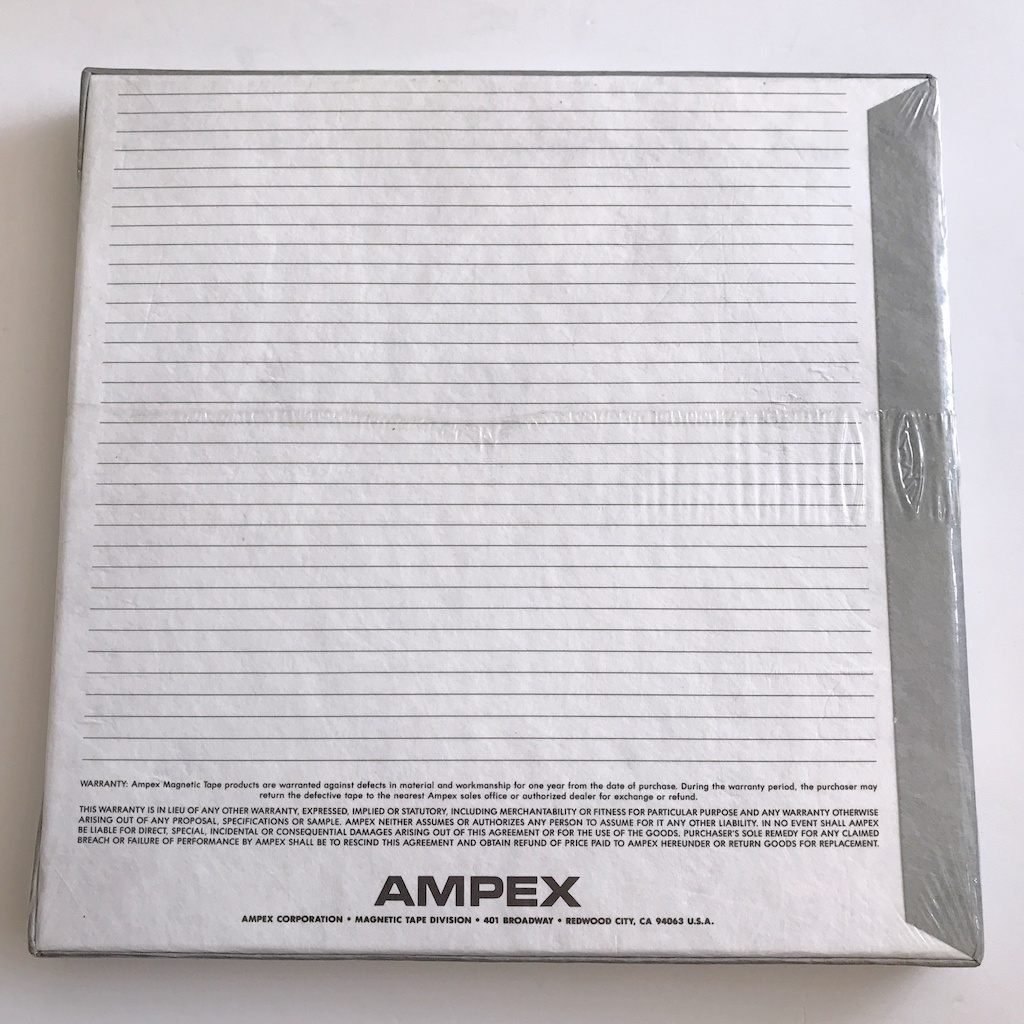 オープンリールテープ 7号リール 未開封 AMPEX 456 GRAND MASTER STUDIO MASTERING AUDIO TAPE 元箱付き_画像2