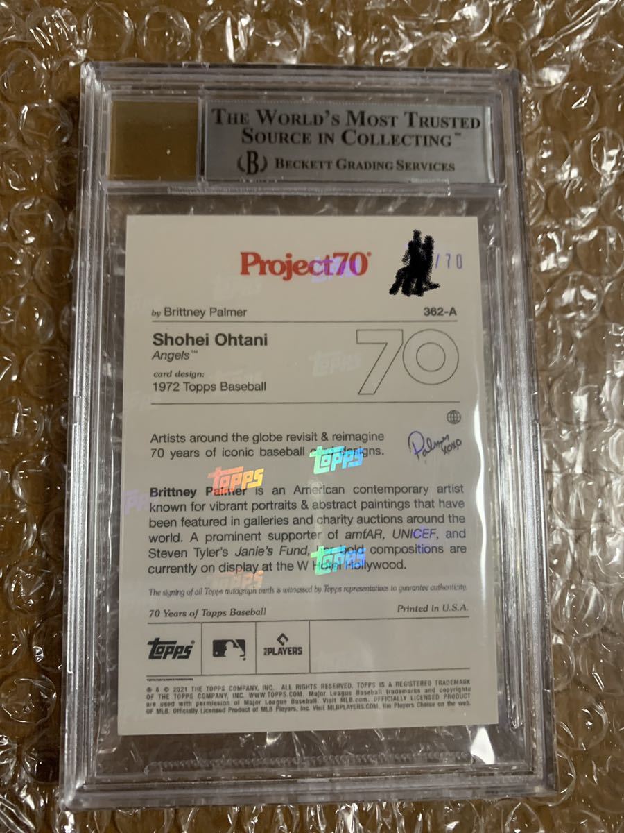 大谷翔平。project70 プリントサイン入り。完売品。 Yahoo!オークション - 2021 Topps project70 大谷翔平直筆サイン