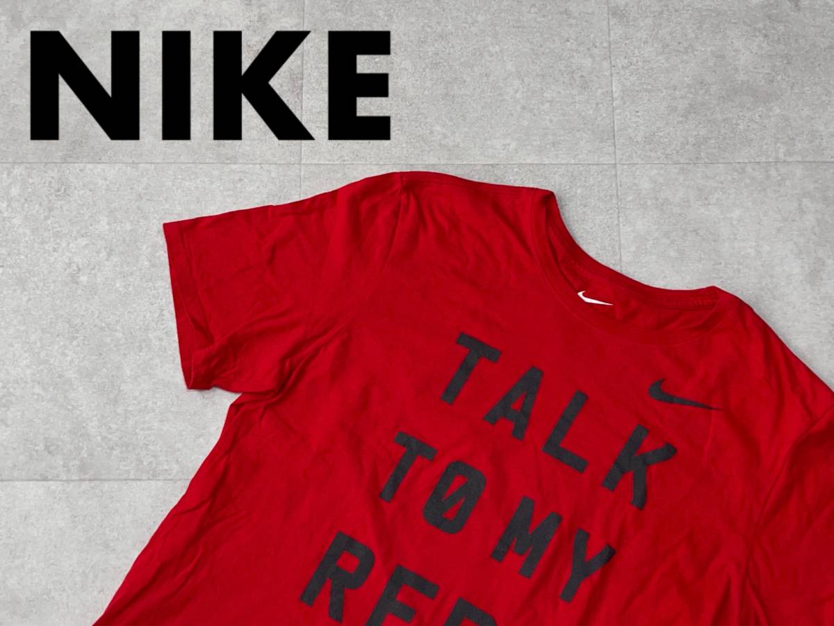 ☆送料無料☆ NIKE ナイキ USA直輸入 古着 THE NIKE TEE 半袖 Tシャツ メンズ L レッド トップス 中古 即決_画像1