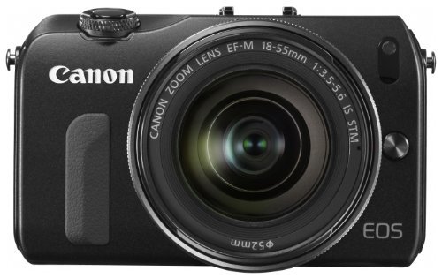Canon ミラーレス一眼カメラ EOS M レンズキット EF-M18-55mm F3.5-5.6 IS STM付属 ブラック EOSMBK-18-55ISSTMLK(品)