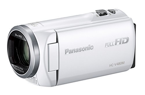パナソニック HDビデオカメラ V480M 32GB 高倍率90倍ズーム ホワイト ...