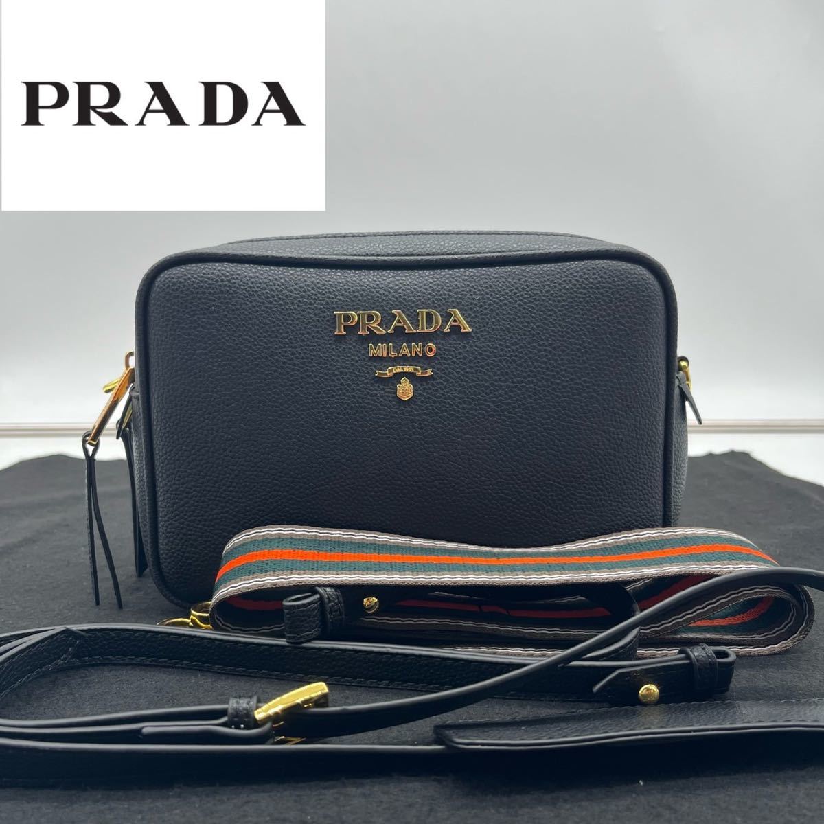 1円【激レア・未使用】PRADA プラダ 2way ショルダーバッグ シボ革