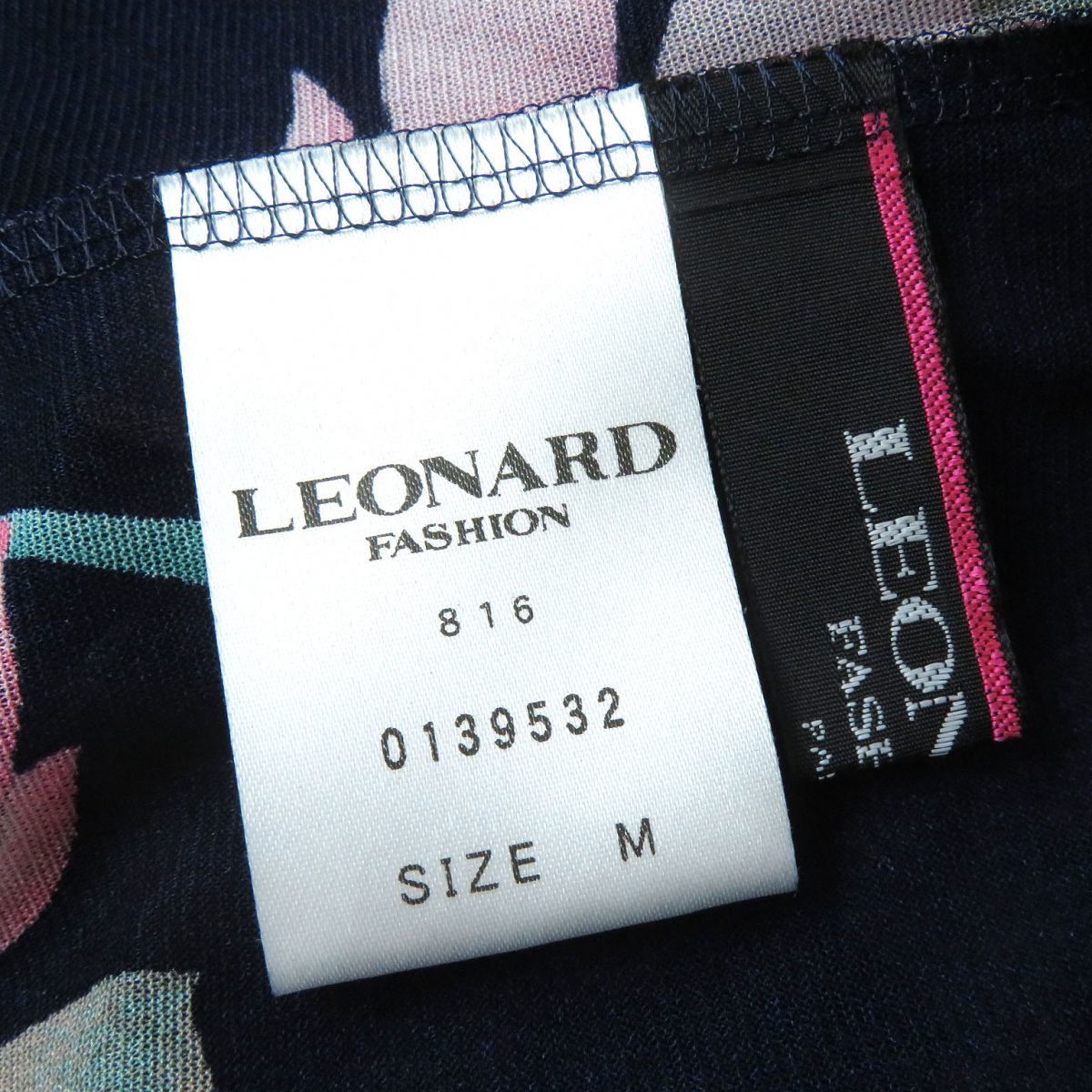 極美品◇正規品 LEONARD レオナール 花柄 フラワープリント 七分袖