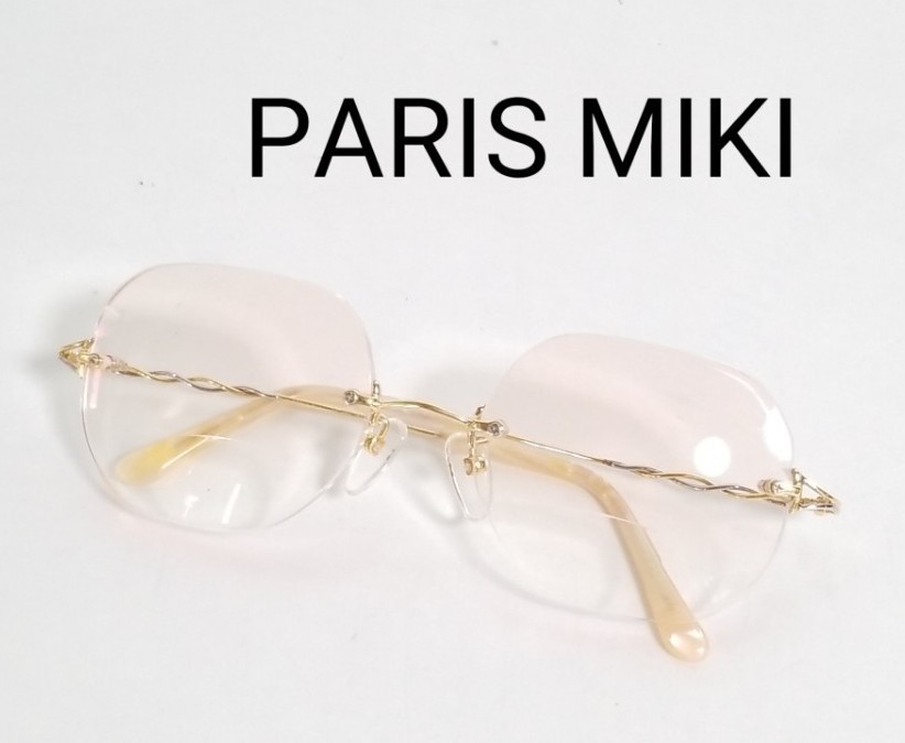 K18 K14WG 刻印あり PARIS MIKI パリミキ メガネ AU253 【初回限定