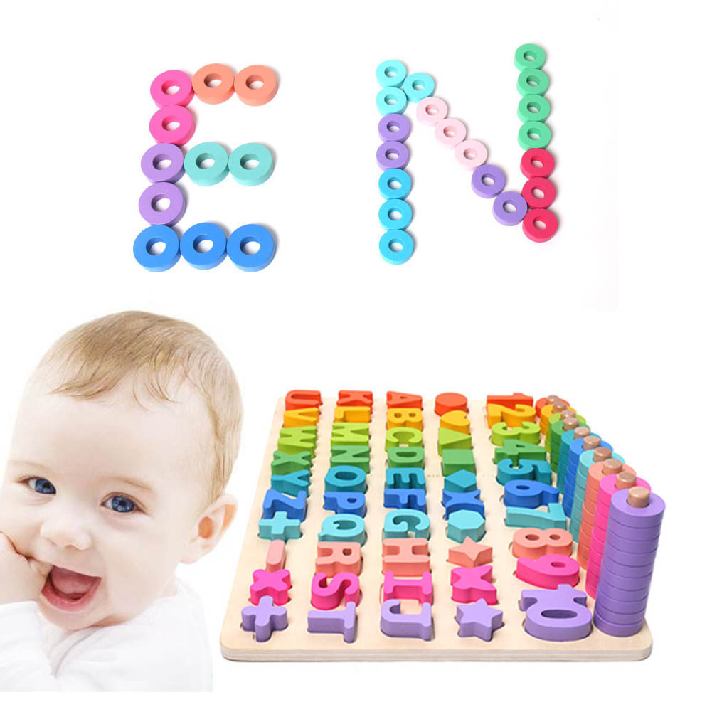 教育おもちゃ 積み木 オモチャ 立体パズル アルファベット 知育玩具 幼児 子供 ブロック 木製 はめこみ 図形 型合わせ 棒さし 幼稚園 6in1_画像8
