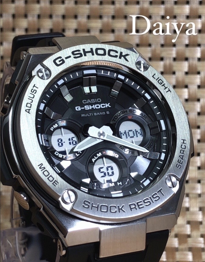 新品 CASIO カシオ 正規品 G-SHOCK ジーショック Gショック 腕時計 電波ソーラー腕時計 アナデジ G-STEEL 多機能腕時計 防水  GST-W110-1A