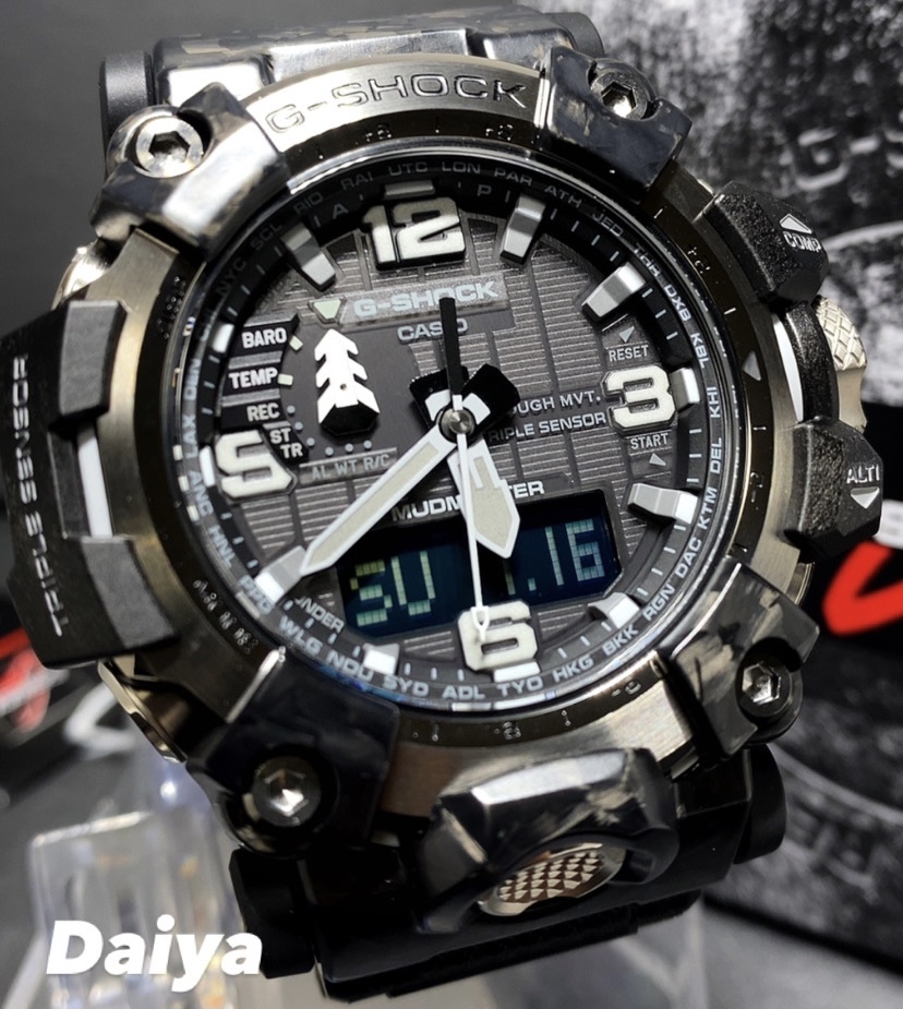 新品 CASIO カシオ 正規品 G-SHOCK ジーショック Gショック 電波ソーラー腕時計 マッドマスター フォージドカーボンベゼル GWG- 2000-1A1