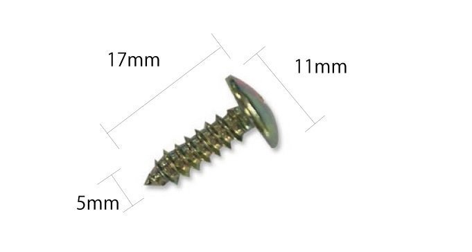 MADMAX 丸皿 タッピングネジ (鉄/クロメート) 5mm×16mm 10本入り/補修 修理 ボルト【メール便送料200円】_画像2