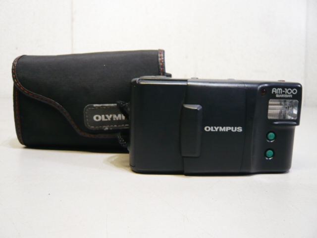 ☆オリンパス OLYMPUS AM-100 ケース付 コンパクト フィルム カメラ