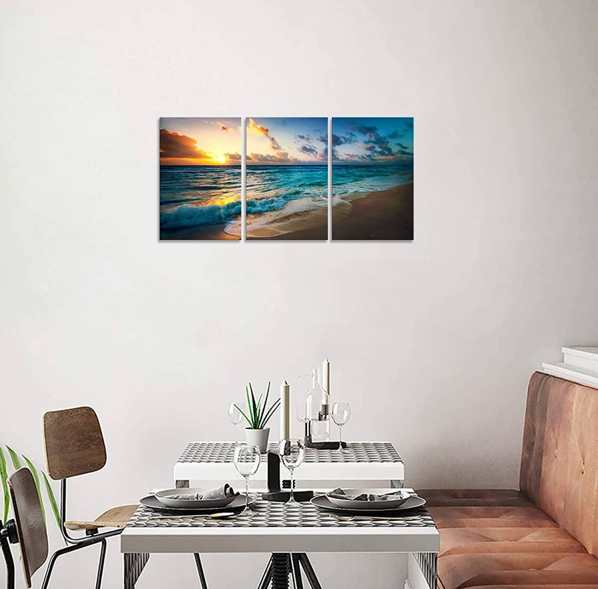 ... 3 sheets art panel sea . day interior ornament part shop decoration nature scenery canvas tree frame picture stylish wall art art pattern change 