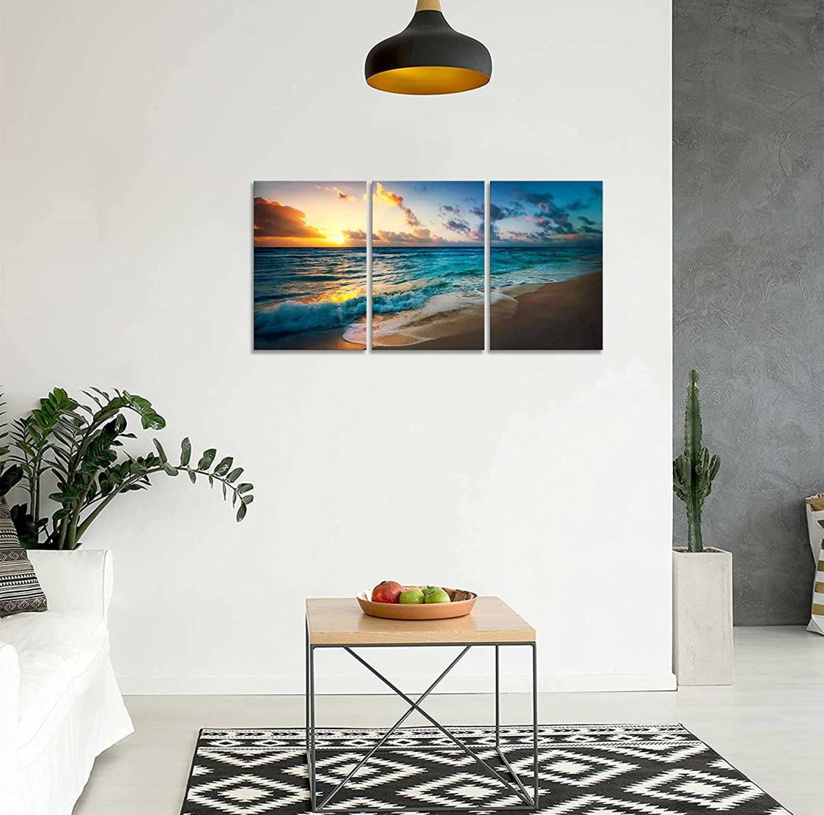 ... 3 sheets art panel sea . day interior ornament part shop decoration nature scenery canvas tree frame picture stylish wall art art pattern change 