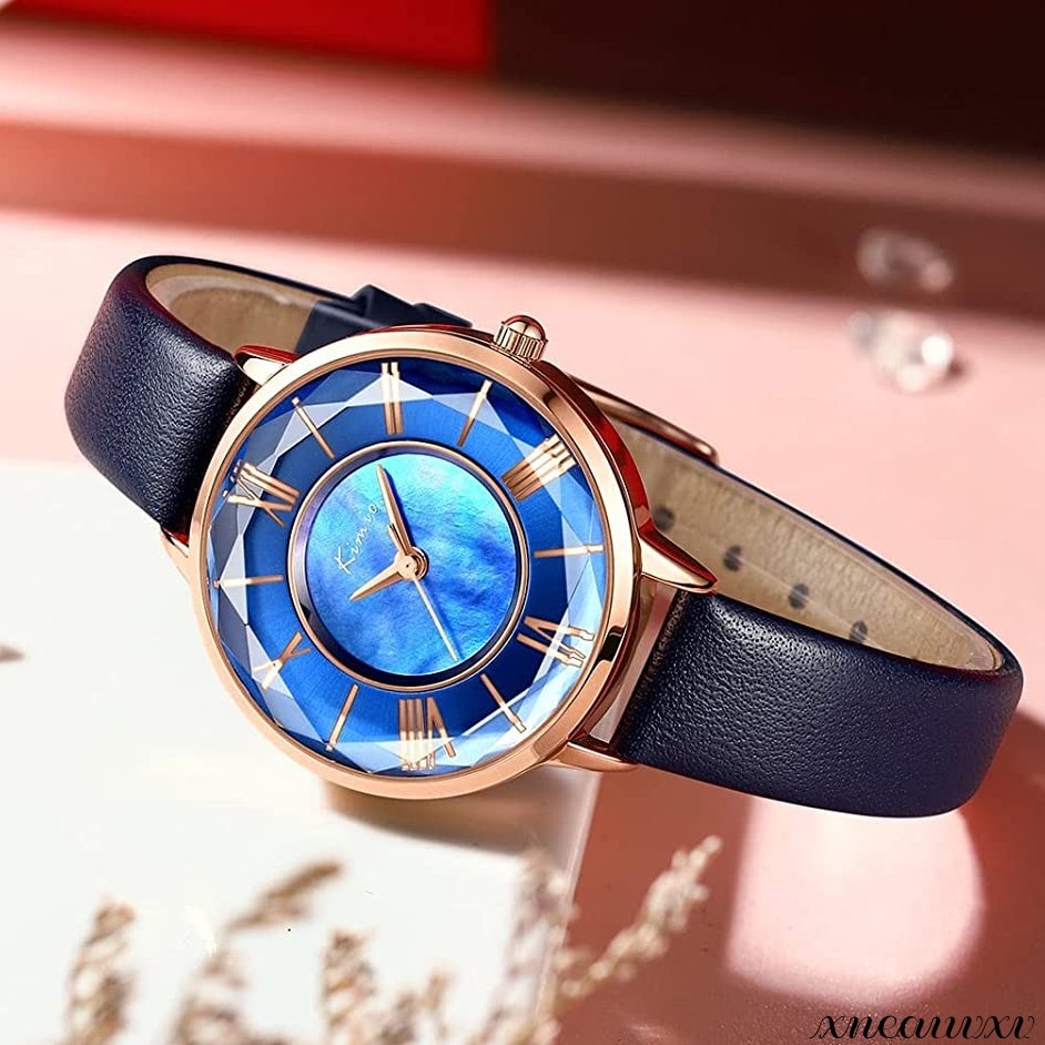 アンティーク風 腕時計 日本製 クオーツ 本革 ブルー 軽量 ローマ数字 おしゃれ レディース 時計 カジュアル ウォッチ アナログ かわいい