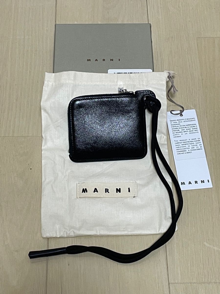 MARNI マルニ 小銭入れ MUSEO SOFT SMALL ZIP ブラック モス コイン