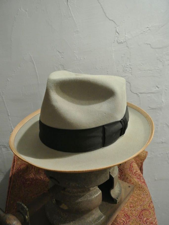 50s VINTAGE STETSON whippet cl 1/4 58cm-