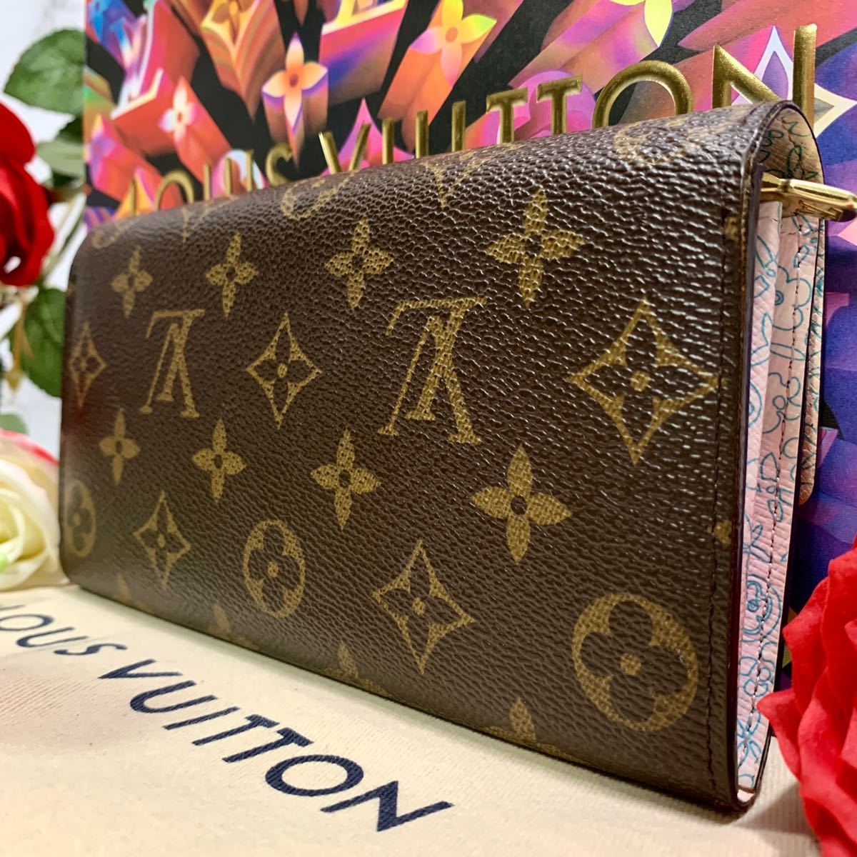 希少 LOUIS VUITTON ポルトフォイユサラ フルリ花柄長財布 | contifarma.pe