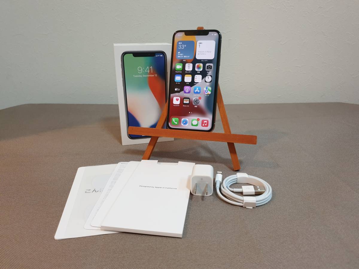 Apple iPhone X ホワイト 64GB ドコモ 判定〇 動作OK SIMロック解除