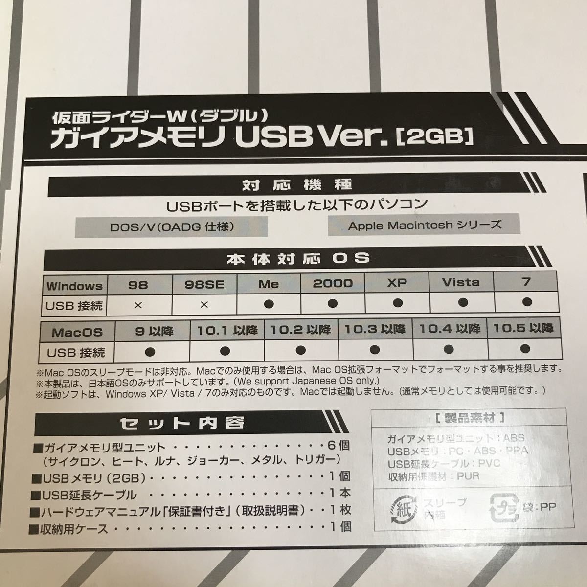  прекрасный товар Kamen Rider W двойной Gaya память USB ver.2GB подлинный товар USB Cyclone Joker удлинение кабель кейс для хранения персональный компьютер (внешняя) память изображение 