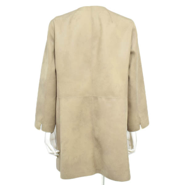美品】Leilian/レリアン レディース ミドル ノーカラーコート 長袖