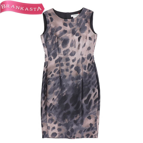 美品】MaxMara/マックスマーラ ミディ丈 ワンピース ノースリーブ 総柄