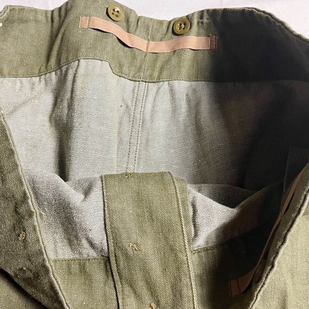 貴重! 50's イギリス軍 グリーンデニム オーバーパンツ BRITISH ARMY GREEN DENIM OVER PANTS 英国 ブリティッシュアーミー レア サイズ 8_画像5