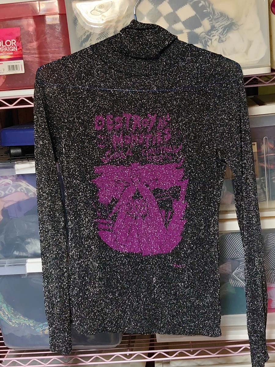 HYSTERIC GLAMOUR ラメタートルネックニット デストロイモンスターズ 黒スケスケ｜PayPayフリマ