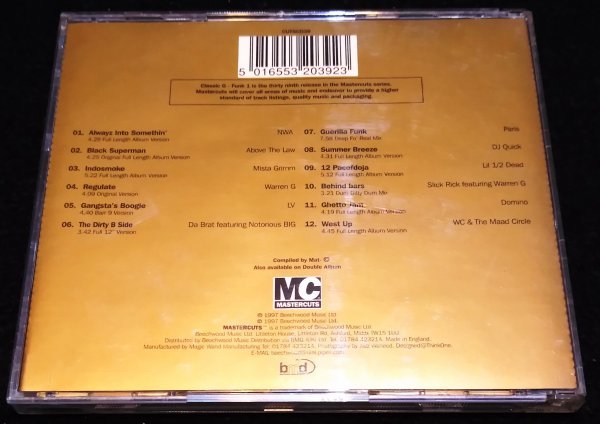 Classic G-Funk Mastercuts Vol.1★N.W.A. Dr. Dre Above The Law Warren G Nate Dogg Paris DJ Quik Lil' 1/2 Dead Ice Cube Mack10 G-RAPの画像3