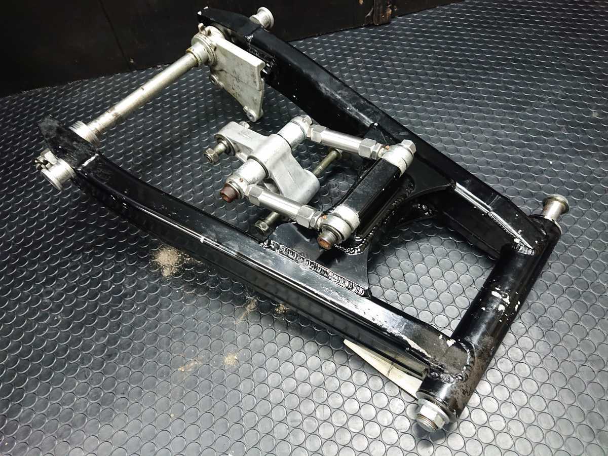 【GPZ1100-2(ZXT10E)取外】☆社外軽量アルミスイングアーム+社外車高調リンクほか一式《メーカー不明(ギルドデザイン製??)》☆流用にも!_画像6