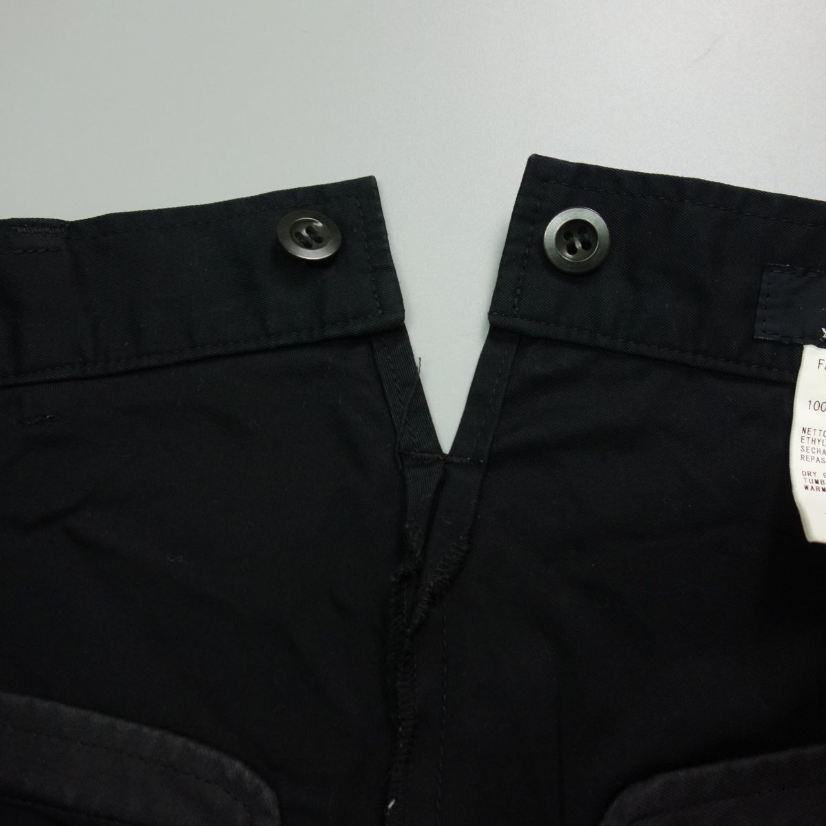 1円 Y's ヨウジヤマモト ワイズ サスペンダーボタン付 クロップド
