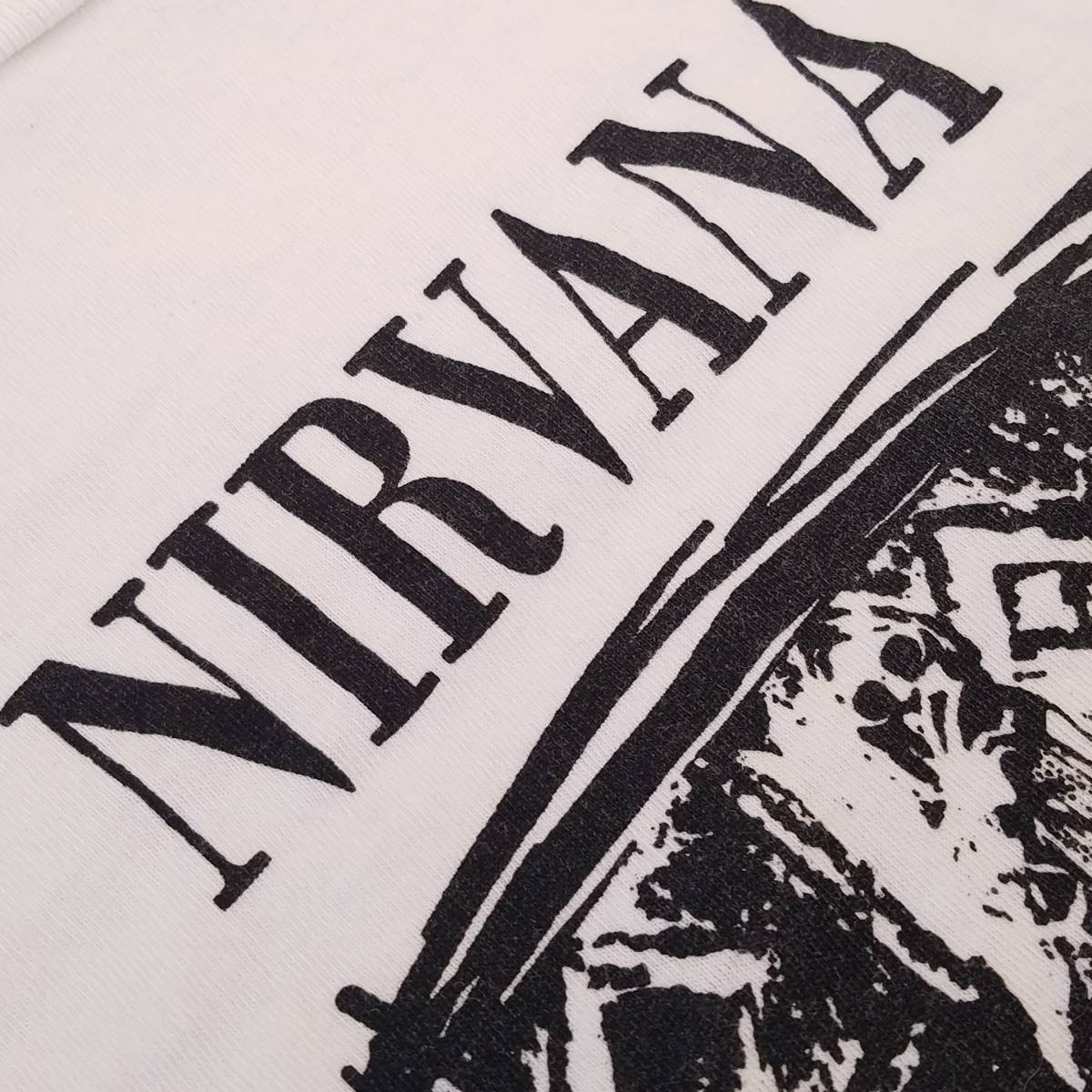 魅惑のバンドT特集! 90s『NIRVANA(ニルヴァーナ) / MTV』半袖Tシャツ United Sportsボディ 米国製 ホワイト M／カートコバーン ロックT_画像5