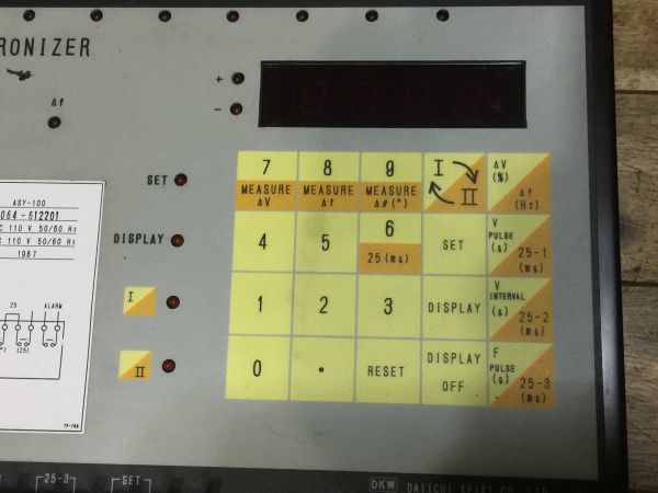 第一エレクトロニクス　オートマチックシンクロナイザー　自動同期投入装置 ASY-100 RA34GR 9907_画像2