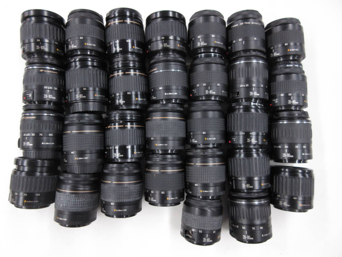 (2692)ジャンク EFレンズ Canon 28-80mm 3.5-5.6Ⅳ 35-80mm 4-5.6Ⅲ 38-76mm 4.5-5.6 等 まとめてセット 30本 動作未確認 同梱不可_画像1