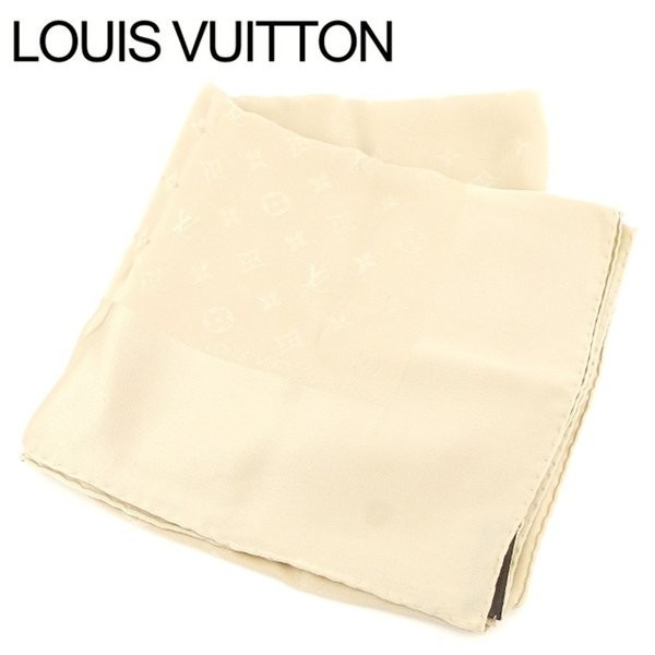ルイヴィトン Louis Vuitton スカーフ ベージュ モノグラム