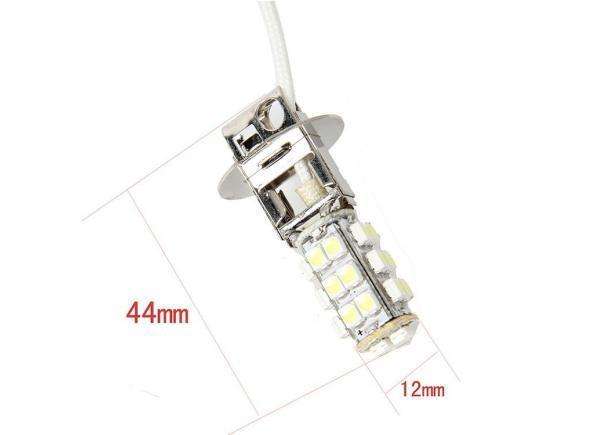 【即納/アメ車】 LED バルブ H3 規格 ホワイト フォグ ライト 26SMD 2個セット F-150 C-1500 インフィニティ QX56 M45 STS PT GMC C/K JEEP_画像3