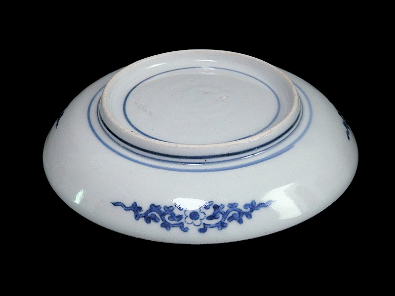 *. heart * CBd-D648mS old Imari blue and white ceramics type .. seal . dragon ...... map 4 size half plate 