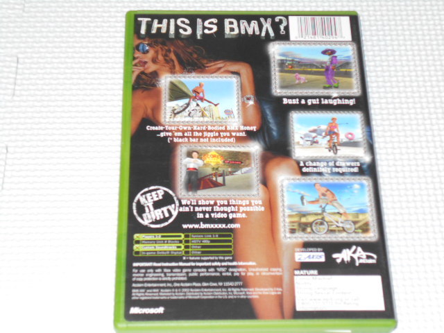 xbox*BMX XXX overseas edition poster attaching * box attaching * instructions attaching * soft attaching 